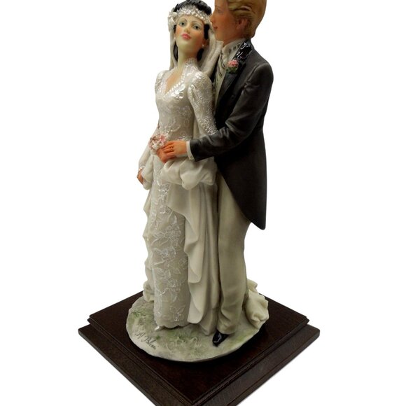 A Belcari Bride Groom Wedding Figurine 1987 Italian Figurine Vintage 11" - Picture 2 of 11
